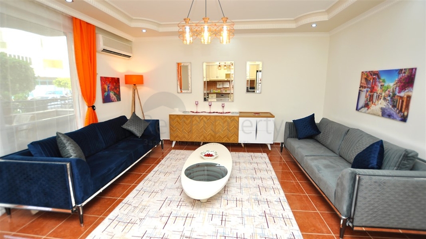 شقة غرفتين وصالة مفروشة قريبة من البحر في مهموتلار / الانيا 