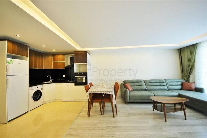 اطلالة بحرية مباشرة- شقة مؤثثة تصميم غرفة  نوم وصالة ضمن مجمع سكني حديث في كاركي جاك - الانيا 