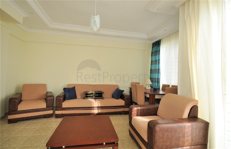 اطلالة بحر - شقة غرفة نوم وصالة مؤثثة في منطقة ديمرتاش - الانيا 