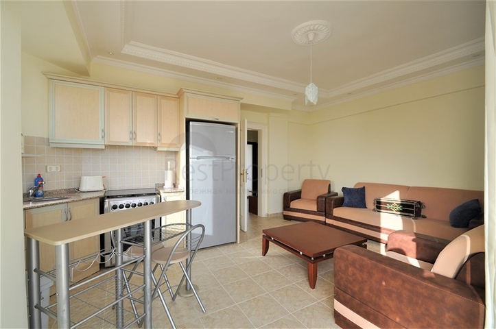 اطلالة بحر - شقة غرفة نوم وصالة مؤثثة في منطقة ديمرتاش - الانيا 