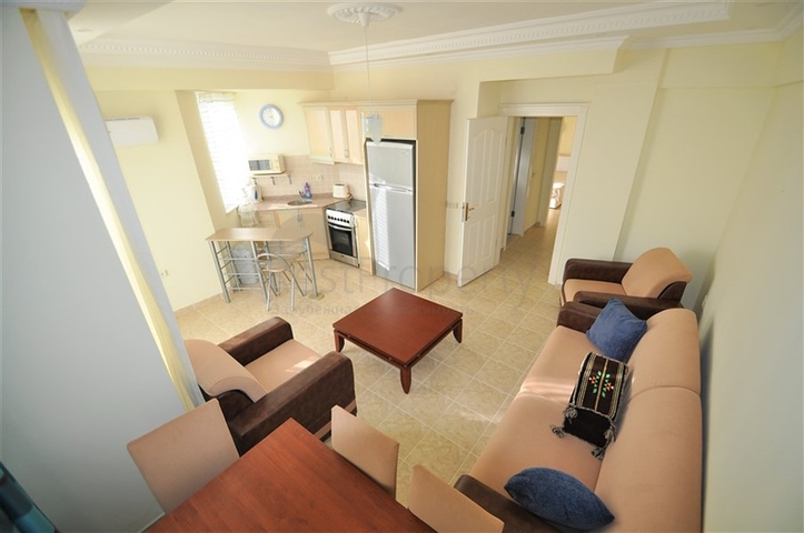 اطلالة بحر - شقة غرفة نوم وصالة مؤثثة في منطقة ديمرتاش - الانيا 