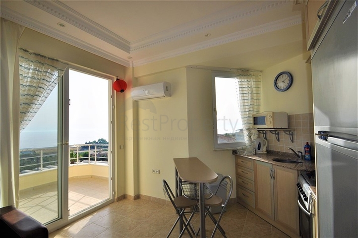 اطلالة بحر - شقة غرفة نوم وصالة مؤثثة في منطقة ديمرتاش - الانيا 