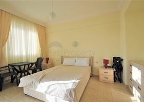 اطلالة بحر - شقة غرفة نوم وصالة مؤثثة في منطقة ديمرتاش - الانيا 