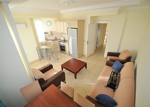 اطلالة بحر - شقة غرفة نوم وصالة مؤثثة في منطقة ديمرتاش - الانيا 