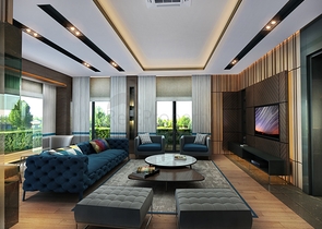 فيلا منفصلة 7 + 1 مفروشة في كونيالتي أنطاليا