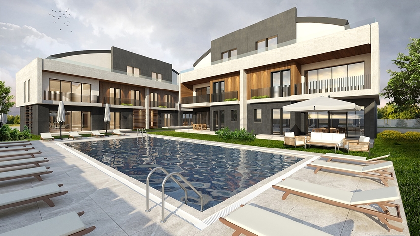 فيلات في المرحلة النهائية من البناء في منطقة كونيالتي