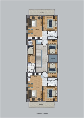 بيع 17 شقة نظام فندق في كونيالتي أنطاليا