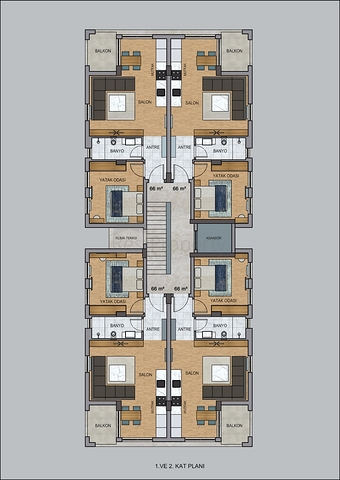 بيع 17 شقة نظام فندق في كونيالتي أنطاليا