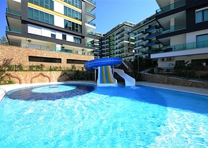 شقة غرفة وصالة ضمن مجمع فاخر في كارجي جاك / الانيا 