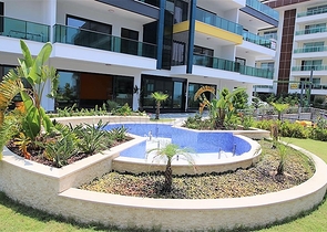 اطلالة بحر - شقة غرفة وصالة ضمن مجمع في كارجي جاك / الانيا 