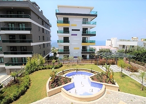 اطلالة بحر - شقة غرفة وصالة ضمن مجمع في كارجي جاك / الانيا 