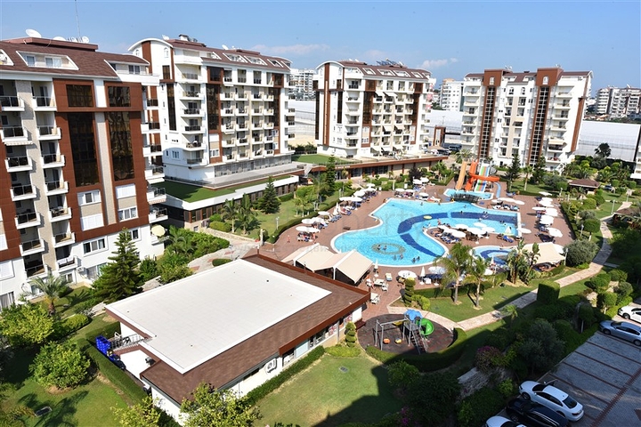 شقة  دوبلكس غرفتين وصالة مفروشة ضمن مجمع خمس نجوم في افسلار / الانيا 