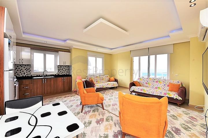 دوبلكس اربع غرف وصالة باطلالة بحرية ساحرة في مهموتلار / الانيا 