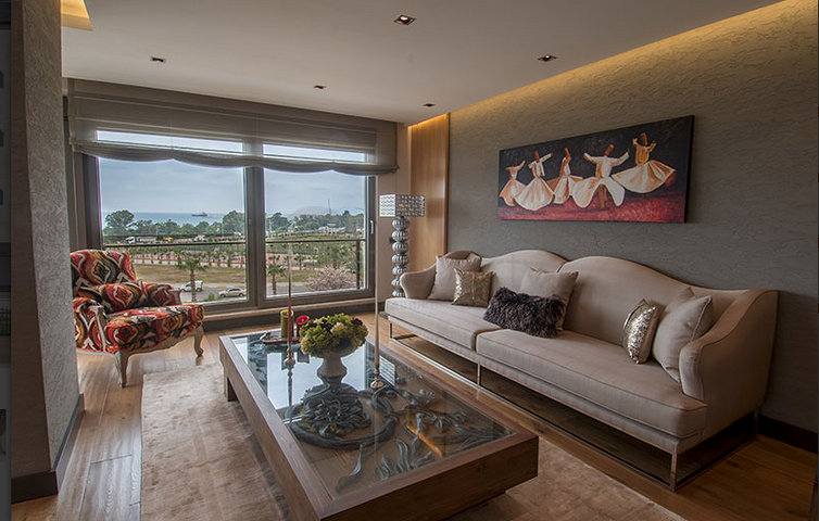 شقق فاخرة 3 + 1 بإطلالة على البحر في كونيالتي أنطاليا 