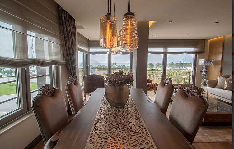 شقق فاخرة 3 + 1 بإطلالة على البحر في كونيالتي أنطاليا 