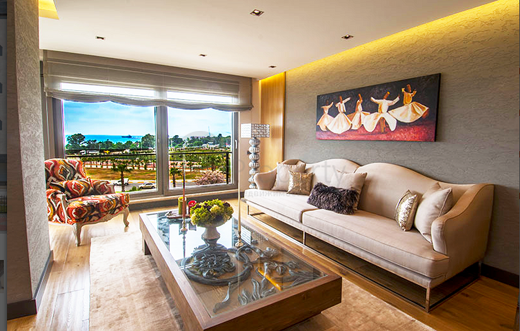 شقق فاخرة 3 + 1 بإطلالة على البحر في كونيالتي أنطاليا 