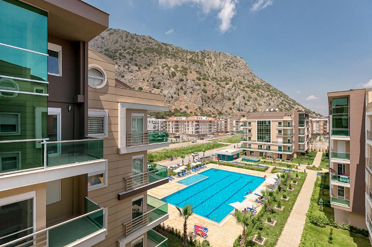 شقة بغرفة نوم واحدة مع أثاث في مجمع مخطط شقق فندقيه