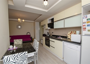 شقة بغرفة نوم واحدة مع أثاث في مجمع مخطط شقق فندقيه