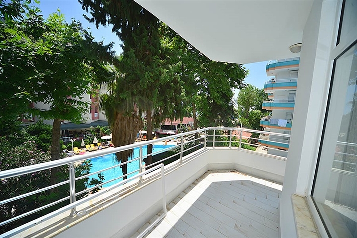 اول صف على البحر - شقة مؤثثة من تصميم غرفتين وصالة في مهموتلار / الانيا 