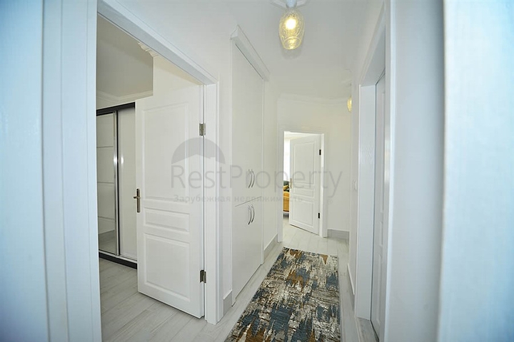 اول صف على البحر - شقة مؤثثة من تصميم غرفتين وصالة في مهموتلار / الانيا 