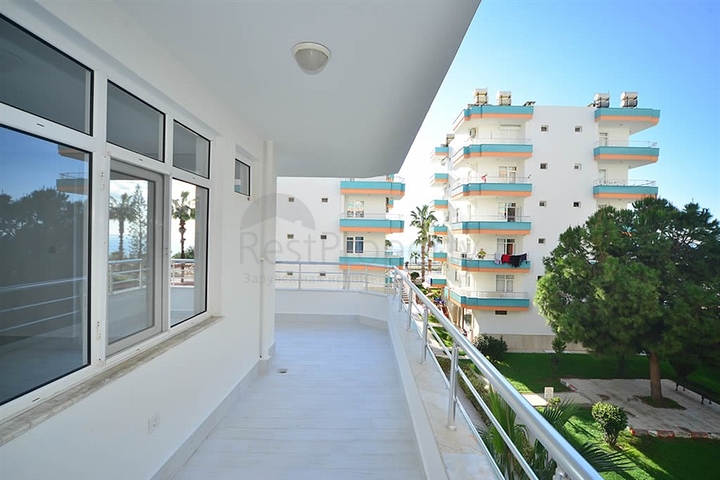 اول صف على البحر - شقة مؤثثة من تصميم غرفتين وصالة في مهموتلار / الانيا 