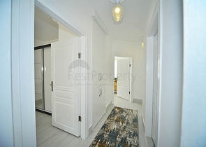 اول صف على البحر - شقة مؤثثة من تصميم غرفتين وصالة في مهموتلار / الانيا 