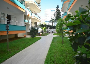 اول صف على البحر - شقة مؤثثة من تصميم غرفتين وصالة في مهموتلار / الانيا 