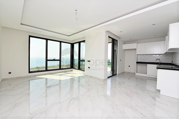 شقة غرفتين وصالة باطلالة بحرية ساحرة في كارجي جاك / الانيا 