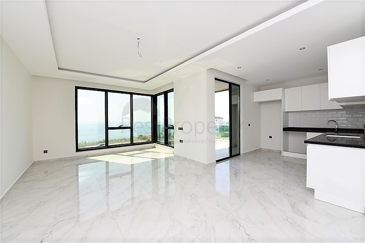 شقة غرفتين وصالة باطلالة بحرية ساحرة في كارجي جاك / الانيا 