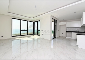 شقة غرفتين وصالة باطلالة بحرية ساحرة في كارجي جاك / الانيا 