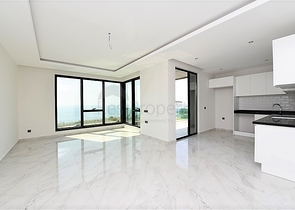 شقة غرفتين وصالة باطلالة بحرية ساحرة في كارجي جاك / الانيا 