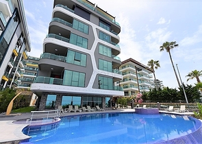 شقة غرفتين وصالة باطلالة بحرية ساحرة في كارجي جاك / الانيا 