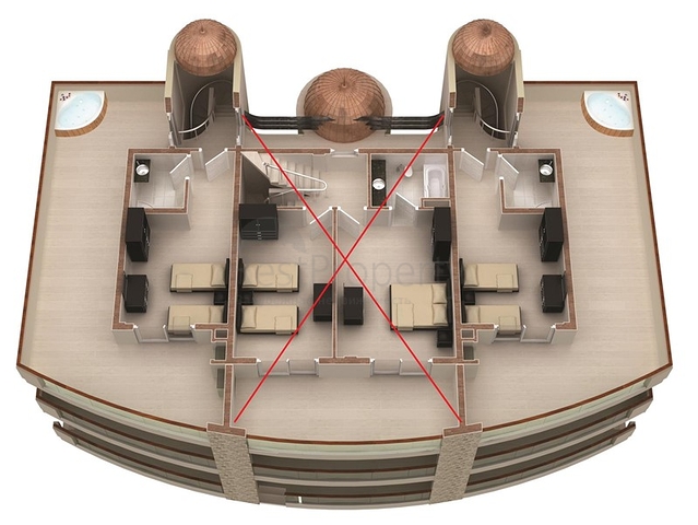 فيلا ثلاث طوابق باطلالة بحرية ضمن احدى افخم مجمعات الانيا 