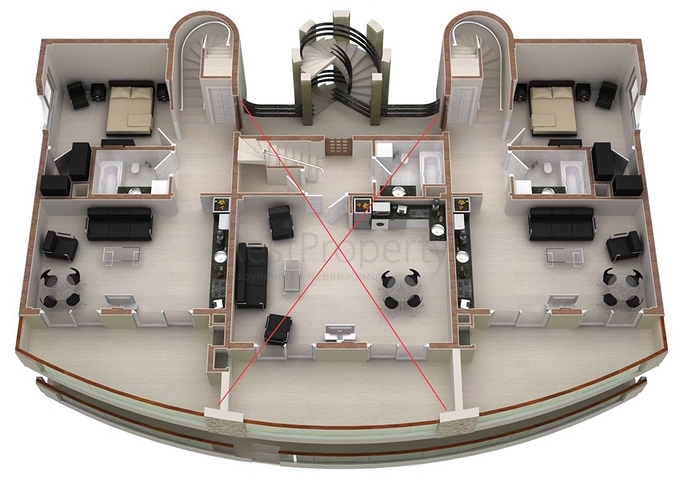 فيلا ثلاث طوابق باطلالة بحرية ضمن احدى افخم مجمعات الانيا 