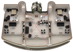 فيلا ثلاث طوابق باطلالة بحرية ضمن احدى افخم مجمعات الانيا 