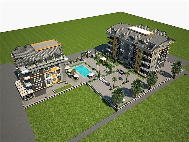 مجمع سكني حديث في اوبا / الانيا 