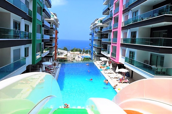 شقة غرفتين وصالة مفروشة ضمن مجمع فاخر في كارجي جاك / الانيا 