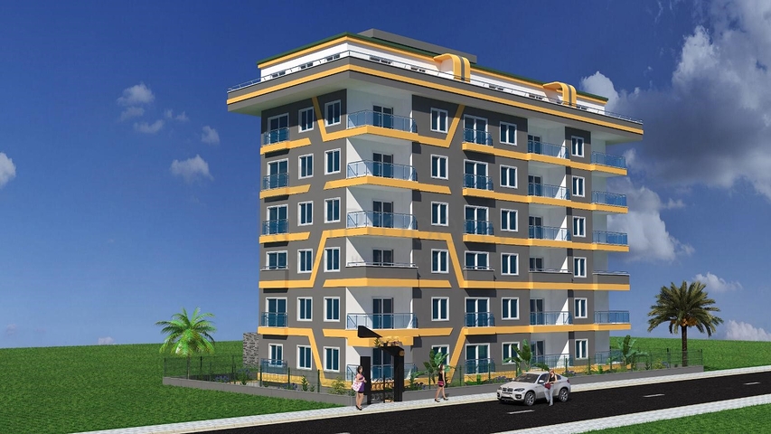 شقة غرفة وصالة مفروشة ضمن مجمع جديد في مهموتلار / الانيا 