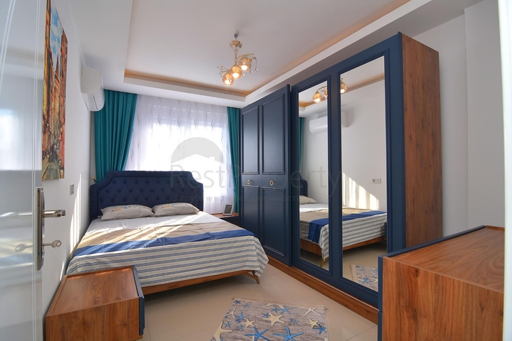 شقة غرفتين وصالة مفروشة ضمن مجمع سكني في مهموتلار / الانيا 