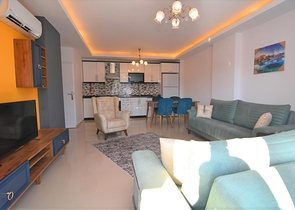 شقة غرفتين وصالة مفروشة ضمن مجمع سكني في مهموتلار / الانيا 