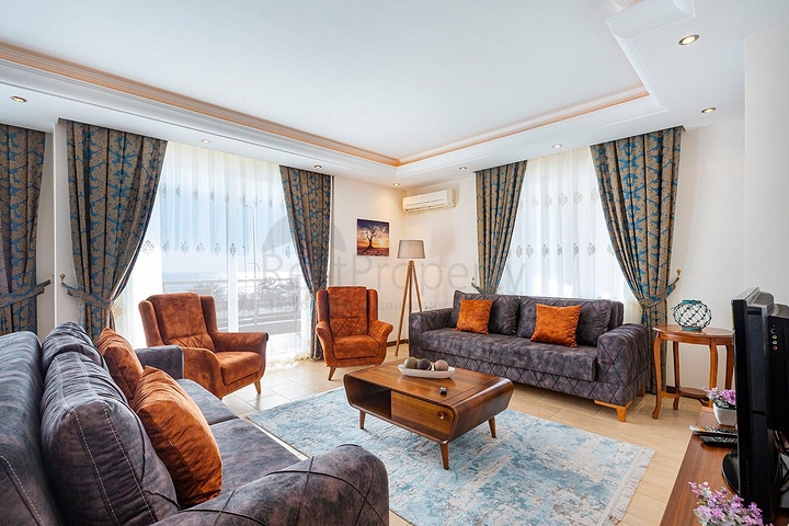 غرفتين وصالة باطلالة بانورامية على البحر في مهموتلار ، الانيا 