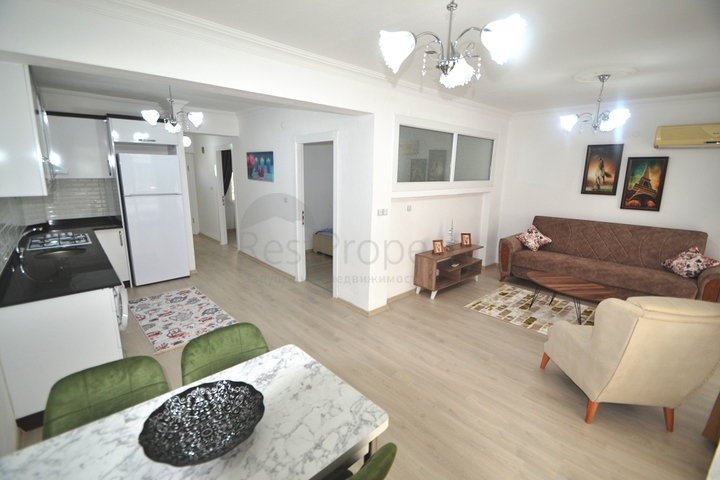 شقة غرفتين وصالة مؤثثة وباطلالة بحرية في مهموتلار  / الانيا 