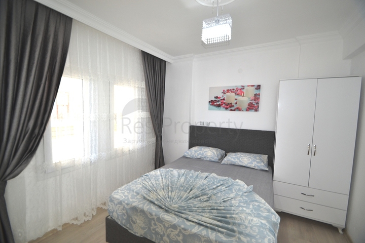 شقة غرفتين وصالة مؤثثة وباطلالة بحرية في مهموتلار  / الانيا 