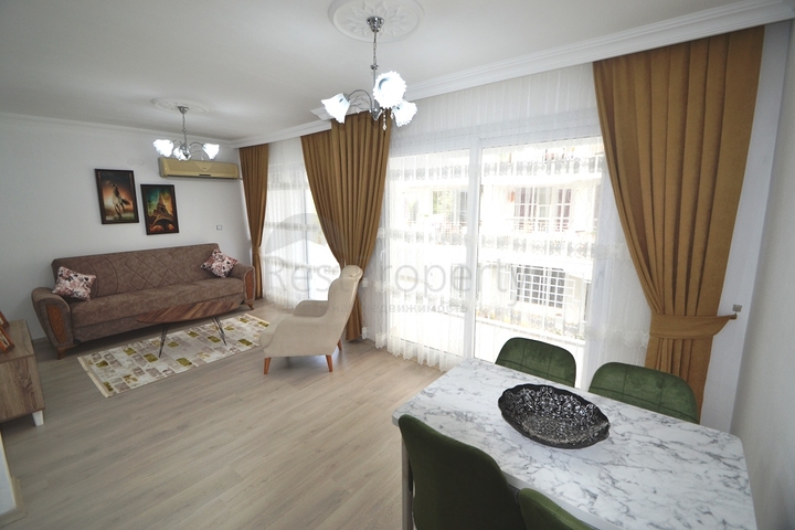 شقة غرفتين وصالة مؤثثة وباطلالة بحرية في مهموتلار  / الانيا 