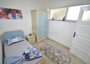 شقة غرفتين وصالة مؤثثة وباطلالة بحرية في مهموتلار  / الانيا 