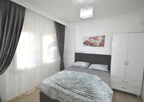 شقة غرفتين وصالة مؤثثة وباطلالة بحرية في مهموتلار  / الانيا 