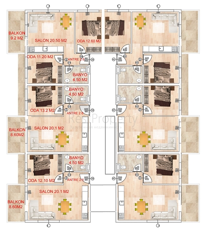 مجمع سكني قيد الانشاء في مهموتلار / الانيا - مع امكانية التقسيط 