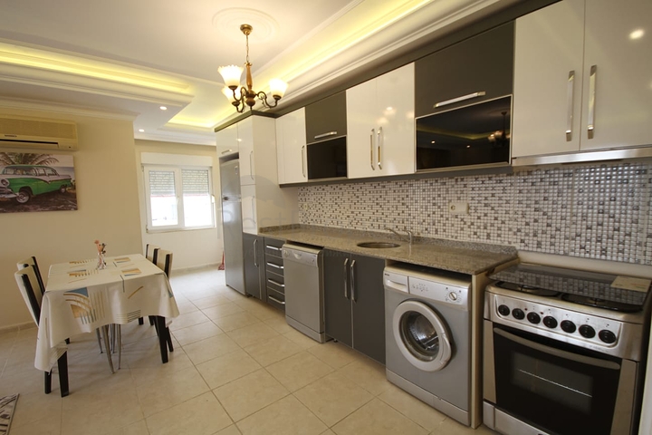 شقة عائلية مفروشة من تصميم غرفتين وصالة في مهموتلار / الانيا 