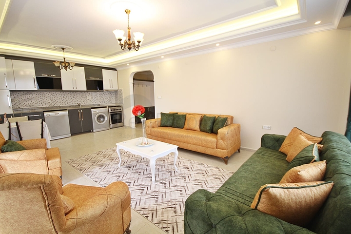 شقة عائلية مفروشة من تصميم غرفتين وصالة في مهموتلار / الانيا 