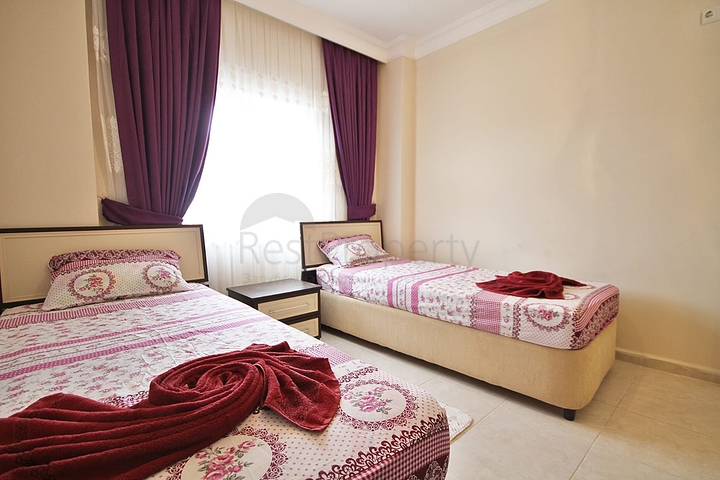 شقة عائلية مفروشة من تصميم غرفتين وصالة في مهموتلار / الانيا 